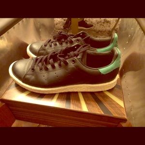 Adidas black leather with boost bottom